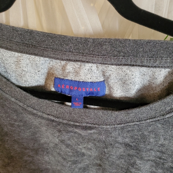 Aeropostale Womans GreyVelour Sweatshirt size L - Picture 3 of 4